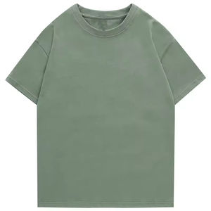 เสื้อยืดผ้าฝ้ายเนื้อหนาสไตล์ฮิปฮอปสำหรับผู้ชายเสื้อยืดโอเวอร์ไซส์น้ำหนักตัวธรรมดาพิมพ์ลายสกรีน - Product Image 3