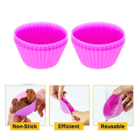 Moules à cupcakes en silicone jetables écologiques de qualité alimentaire, antiadhésifs, sans BPA, pour la pâtisserie