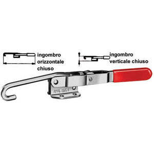 2834GL 5 Stainless Steel <b>Quick</b> Fasteners Threaded Rod Type with Mini <b>Clamp</b> Flat Base - Product Image 1
