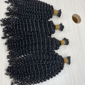 Extensions brésiliennes 100% naturelles, cheveux crépus et bouclés, perruque sans perte, pointes serrées, queue de cheval, cheveux vierges - Product Image 1