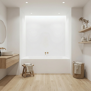 Salvere-FW-A-6632L22 Rectangle Acrylic Alcove Tub-Eco-Friendly 3-Wall Soaking Bathtub Modern Design for Hotel Villa Bathroom - Product Image 3