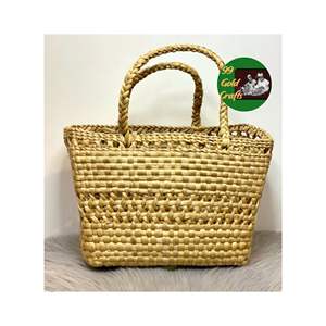 Sac de plage en herbe de mer d'été, sac fourre-tout en paille fait à la main du Vietnam, sac de mode écologique, export - Product Image 5