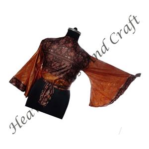 Top de corbata de última calidad de exportación para mujer, Material de seda con patrón Floral, estilo informal, colorido, diseñado para ropa informal diaria - Product Image 5