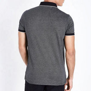 Camiseta de polo de golf con patrón sólido de estilo informal para hombre con manga corta de secado rápido, camiseta de Jersey personalizada al por mayor - Product Image 6