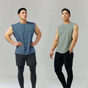 เสื้อกล้ามเล่นยิมตัวยาวเข้ารูปสำหรับผู้ชายพิมพ์ลายดิจิทัล2024 - Product Image 1