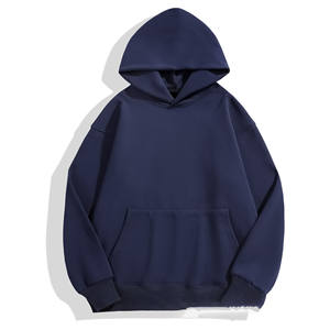 OEM personalizado Logo diseño Otoño Invierno nueva suelta de longitud media 500g piel de cordero Sudadera con capucha Anti-Shrink Hoodie patrón sólido - Product Image 6