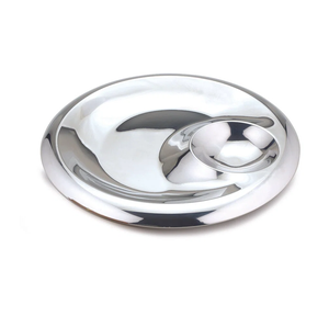 Plato Redondo de Metal de Calidad Deluxe para Servir Aperitivos y Salsas, para el Hogar, Hoteles, Restaurantes, Bodas, a los Mejores Precios - Product Image 1