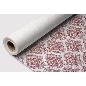 Rouleau de nappe imprimée Versalles bordeaux 1,20x25m, tissu doux et absorbant, B2B - Product Image 1