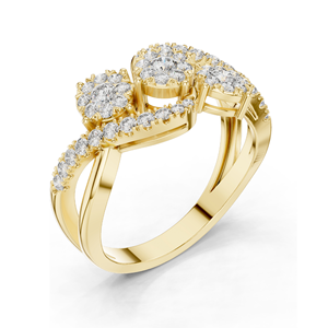 Anillo de Diamante de Laboratorio de 0.622 CT para Mujer, Claridad VVS-VS EF, Oro de 18KT, 14KT, 10KT y Plata 925, Oro Rosa, Amarillo y Blanco - Product Image 6