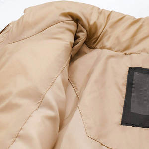 Chaqueta Acolchada de Nailon para Mujer, Color Beige Sólido, Aislante, Cálida para Invierno, Ligera, con Diseño de Cremallera, Forro Suave y Cómodo - Product Image 3