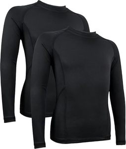 Camisa de compresión transpirable para niños y niñas, capa base deportiva atlética de manga larga, Béisbol Juvenil, fútbol, absorbe la humedad, secado rápido - Product Image 1