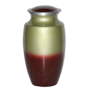 Urnas de cremación para adultos de aluminio de alta calidad con acabado de Color verde amarillo para cenizas humanas Suministros funerarios de metal - Product Image 6