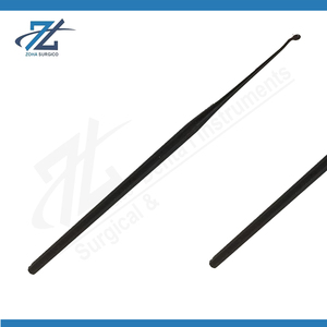 Cureta Timpanica Manual Rosen Instruments de 160 mm de Largo, Acabado Negro, Anillo Timpanico Pequeño de Acero Inoxidable, Certificación CE, Alta Calidad Quirúrgica - Product Image 2