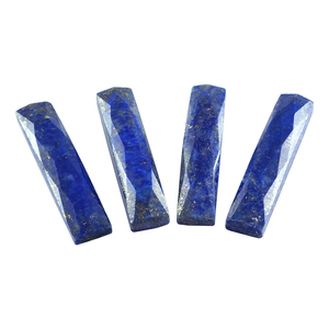 Lapis Lazuli Naturel 35x7mm baguette Rosecut Gemstone 13.25 Cts Iroc Ventes Pierre Lâche De Haute Qualité Afgani Lapis bar Cabine À Facettes - Product Image 2