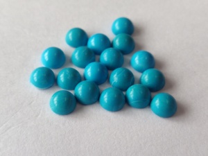 Cabochon rond de turquoise naturelle de la Belle au bois dormant de l'Arizona 4mm de qualité supérieure-Turquoise ronde de l'Arizona en vrac - Product Image 6