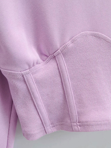 Women's Loose Fit Slim Waist Cropped Hooded Sweatshirt Long Sleeve Casual Crop <b>Top</b> with Navel Hip Hop Style for Autumn - Product Image 5