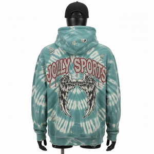 Sweat à capuche en coton premium 350GSM pour homme, tie-dye, tissu doux et respirant, motif style délavé, logo brodé personnalisé, sweat à capuche basique - Product Image 3