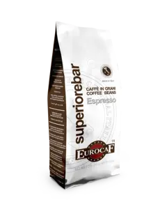 Roasted coffee beans blend SUPERIORE BAR EUROCAF espresso made in Italy distributors