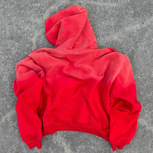เสื้อฮู้ดสำหรับผู้หญิงสีแดงมีฮู้ดขนาดใหญ่ผลิตได้ตามต้องการ500 GSM heavyweight Acid - Product Image 2