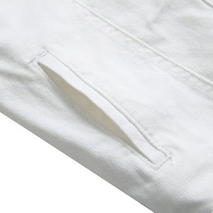 Veste en jean décontractée vintage pour homme, hiver, délavée à l'acide, broderie, patchwork, boutons, mélange polyester/coton, coupe-vent - Product Image 6