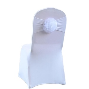 Fajas redondas de lino para sillas, fundas para sillas de boda doradas y rojas de gasa, banquete desechable y decoración del hogar - Product Image 1