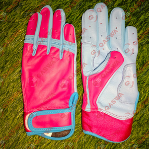 Guantes de Bateo Deportivos de Cuero Premium, Color Morado y Blanco, Agarre Duradero, Transpirables, Cómodos, Ecológicos, Ligeros, con Muñequera Ajustable - Product Image 3