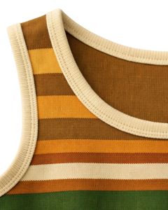 Débardeur Homme Rayé Vert Marron Beige Col Rond Sans Manches Décontracté Été Doux Respirant Streetwear Fitness Gym Pro - Product Image 6