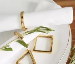 Luxury Look Handcrafted Metal Napkin Rings 4 Pcs Set Unique Designs Vibrant Dining <b>Cloth</b> Holder Weddings Hotel Tableware Decor - Product Image 4