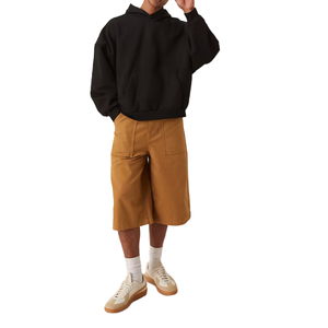 Sudadera con Capucha Extra Grande Premium Personalizada, 400 g/m², 100 % Algodón, Corte Holgado en Negro, Ropa para Hombre - Product Image 2