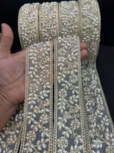 ชุดเดรสสุดหรูผ้าลูกไม้ประดับลูกปัดจากซูดานสำหรับผู้หญิงชุดเดรสผ้าฝ้ายฝรั่งเศสทนทาน - Product Image 2