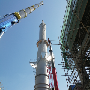 <span class=keywords><strong>Cheminée</strong></span> industrielle autoportante en acier de 80 m, conception modulaire anti-corrosion, avec revêtement en aluminium-magnésium pour les gaz de combustion d'usine - Product Image 3