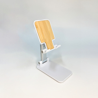 Support de téléphone portable pliable en bambou, support de téléphone réglable, accessoires de bureau pour iPhone 16, compatible avec tous les téléphones mobiles et iPad
