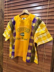 T-shirts pour hommes en coton à motif de flanelle personnalisé Option de personnalisation des vêtements pour hommes - Product Image 3