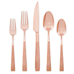 American Style High Quality Stainless Steel Cutlery <b>Set</b> 5 Pcs Silver Collection with Handcrafted Silver Handles for Party Use - Product Image 2