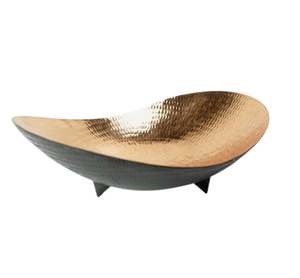 Cuenco decorativo de diseño único, vajilla pulida de cobre de gran tamaño, cuenco para servir alimentos y frutas a la venta - Product Image 1