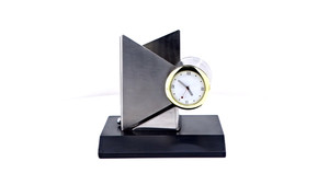 High Demand Premium Metal Pen Stand with <b>Clock</b> <b>Desk</b> Organizer for Export for Birthday Gifting - Product Image 2