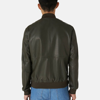 Blouson aviateur en cuir véritable pour homme, à capuche, chaud, confortable, tendance, construction robuste, idéal pour l'hiver