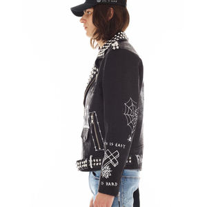 Chaqueta de cuero para hombre estilo motorista Moto Real piel de cordero chaqueta de cuero de alta calidad nuevo diseño de 2024 - Product Image 4