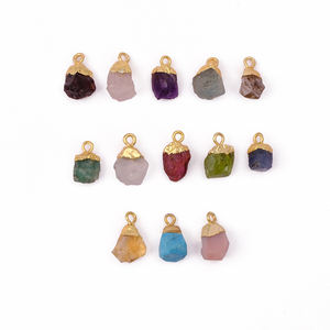 Mois de février connecteur de pierre de naissance rugueuse naturelle bonne qualité 8-10 MM violet améthyste simple boucle fêtes chrétiens - Product Image 5