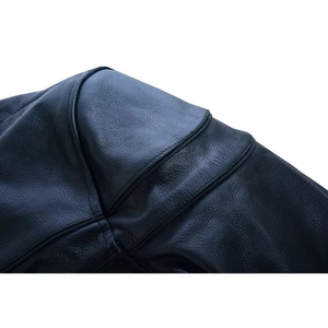 Perforé peau de vache en cuir hommes veste de sécurité cavaliers haute qualité toile ODM personnalisé classique respirant hiver à capuche matelassé - Product Image 6