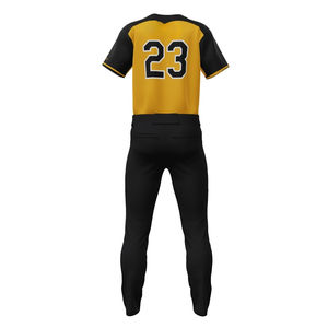 Ensemble de maillot de baseball pour homme avec logo d'équipe imprimé par sublimation, séchage rapide, respirant, 100% polyester, motif uni, chemises et shorts - Product Image 2