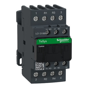 Contattore SCHNEIDER ELECTRIC LC1D188B7 TeSys D 4P (2 NO + 2 NC) AC-1 <= 440 V 32 A con Bobina 24 V AC - Product Image 1