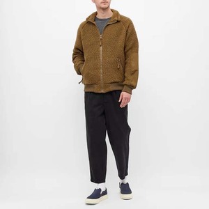 Veste en polaire sherpa à logo brodé personnalisé de haute qualité en gros, col montant, respirante, coupe-vent, hiver, homme, décontractée - Product Image 4