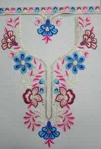 Delicado cuello de red bordado con toque de lentejuelas brillantes para blusa boutique escote vestidos saris y Kurtis uso - Product Image 2