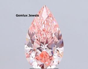 Diamante Cultivado en Laboratorio con Certificación IGI, Corte Pera, Color Rosa Intenso, Claridad VS, 7 Quilates, Diamante Suelto para Joyería - Product Image 1