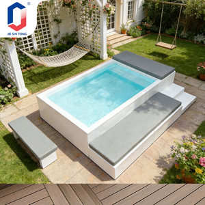 Sofá de piscina elevado, resistente a los rayos UV y al agua, para familias, adultos y niños, ideal para patios traseros, resorts y villas, con filtro de piscina a juego. - Product Image 3