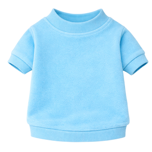 เสื้อสเวตเชิ้ตสุนัขผ้าฟลีซสีฟ้าอ่อน นุ่ม สบาย น้ำหนักเบา เสื้อผ้าสำหรับสัตว์เลี้ยงในฤดูหนาว สำหรับสุนัขพันธุ์เล็ก ดีไซน์ทันสมัย - Product Image 4