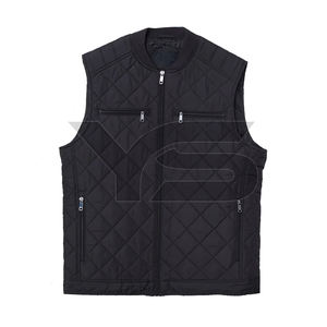 Men's Custom Made Winter <b>Smart</b> Casual Sleeveless Puffer <b>Jacket</b> with Stand Collar Solid Pattern OEM Service - Product Image 1
