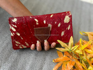 Pochette portefeuille en cuir de fourrure métallique étui de téléphone en fourrure de vache multi-cartes sac à main Offre Spéciale pour les femmes multi-usages - Product Image 6