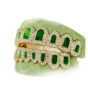Couleur blanche Grillz personnalisée et poussière de diamant, coupes de diamant, coupes Perm, Hip Hop Grillz personnalisé, argent sterling 925, or 10K 14K - Product Image 3